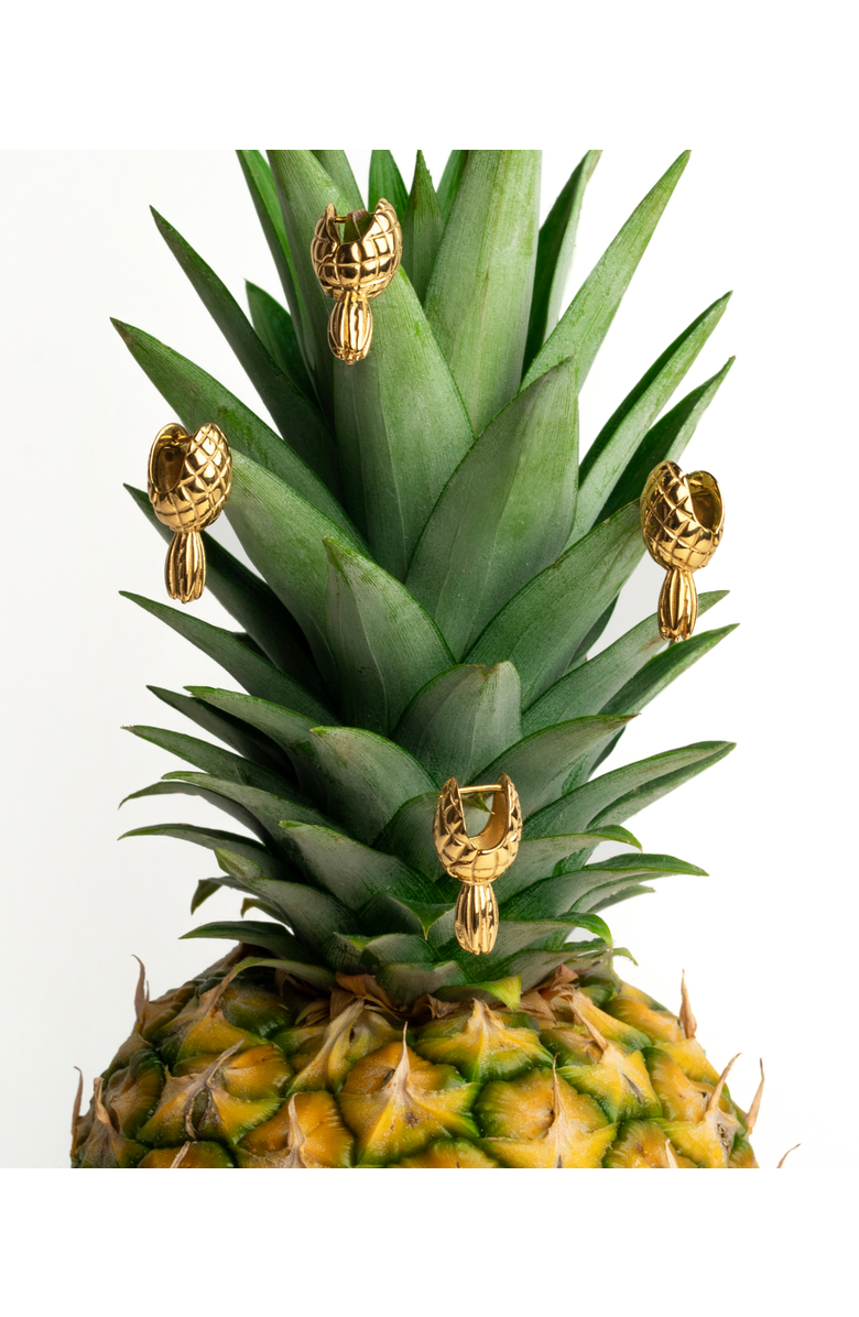 Hey Harper Pineapple Earrings, Alternate, color, Gold