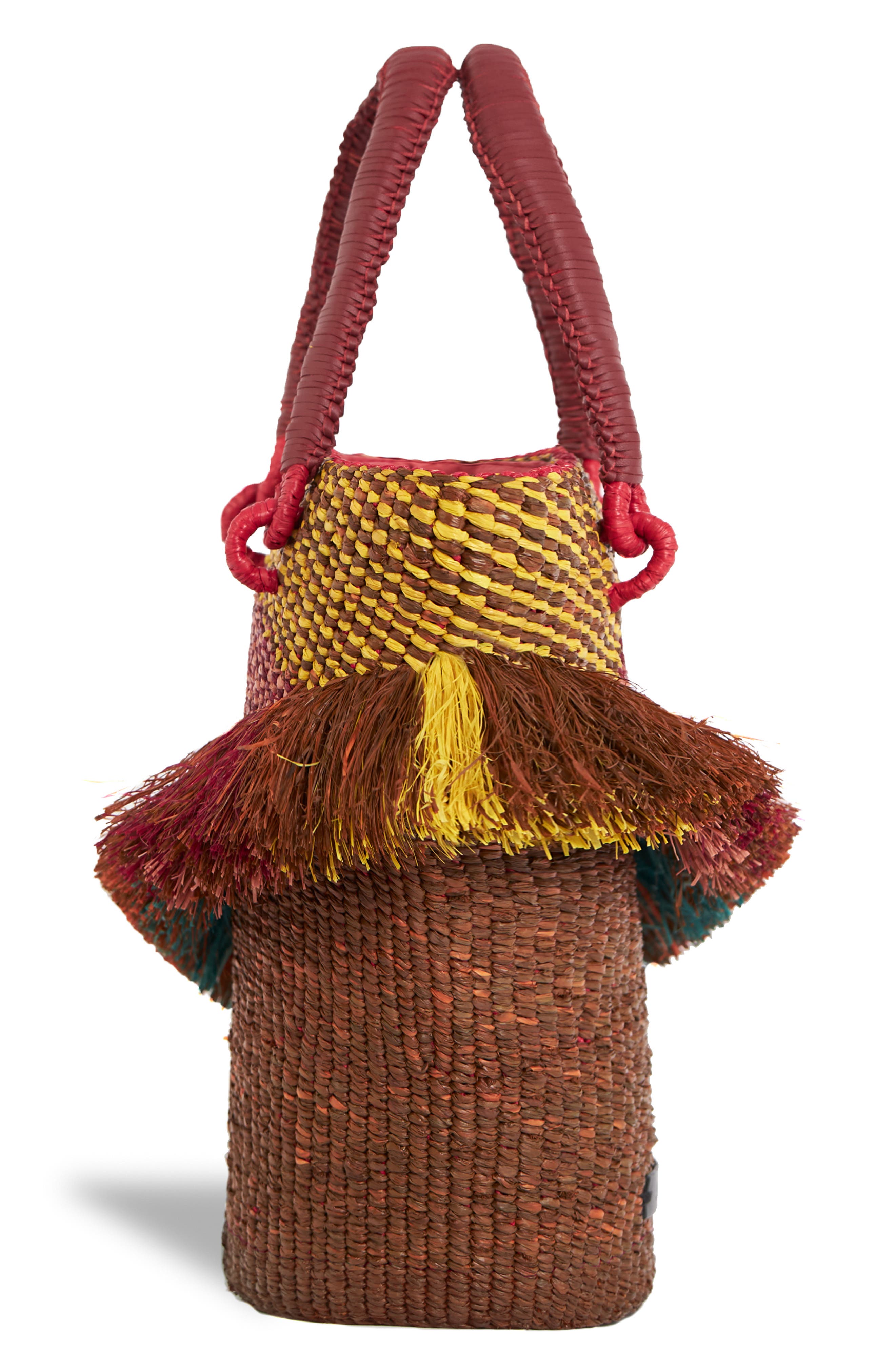 A A K S Tia Raffia Bucket Bag, Alternate, color, 