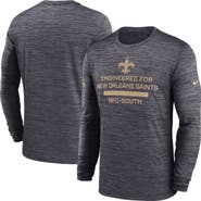 Nike Men's Nike Black New Orleans Saints Sideline Velocity Performance Long Sleeve T-Shirt