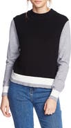 Court & Rowe Colorblock Cotton Blend Sweater