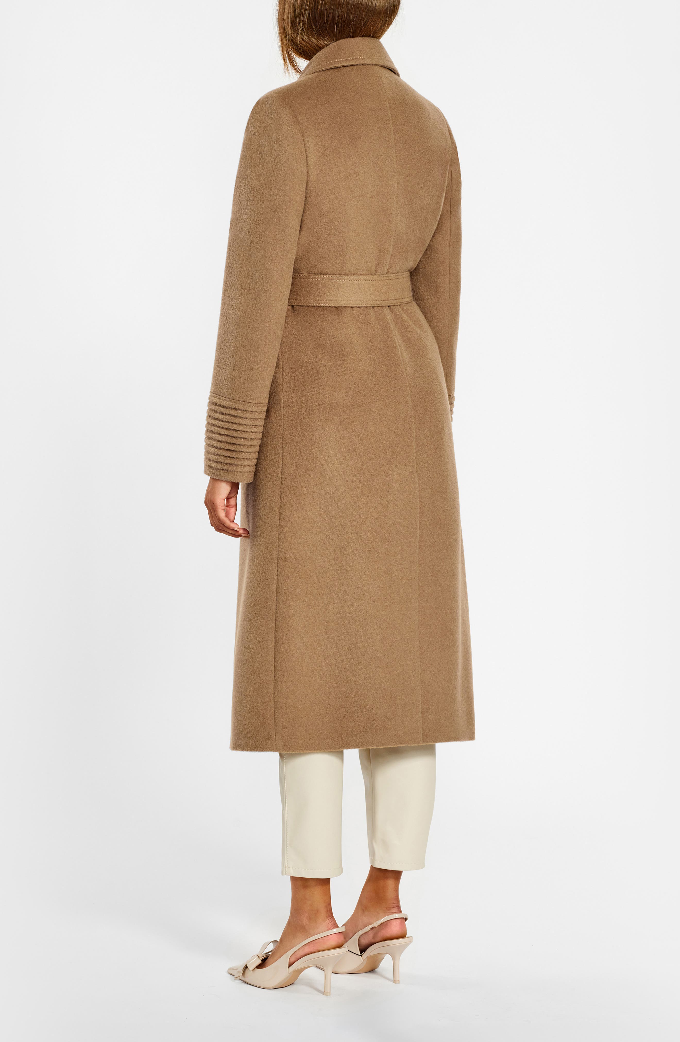 Belted Alpaca Blend Wrap Coat - image 4