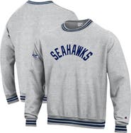 Champion Men's Champion Heather Gray/Navy Seattle Seahawks Reverse Weave Yarn Dye Sweatshirt