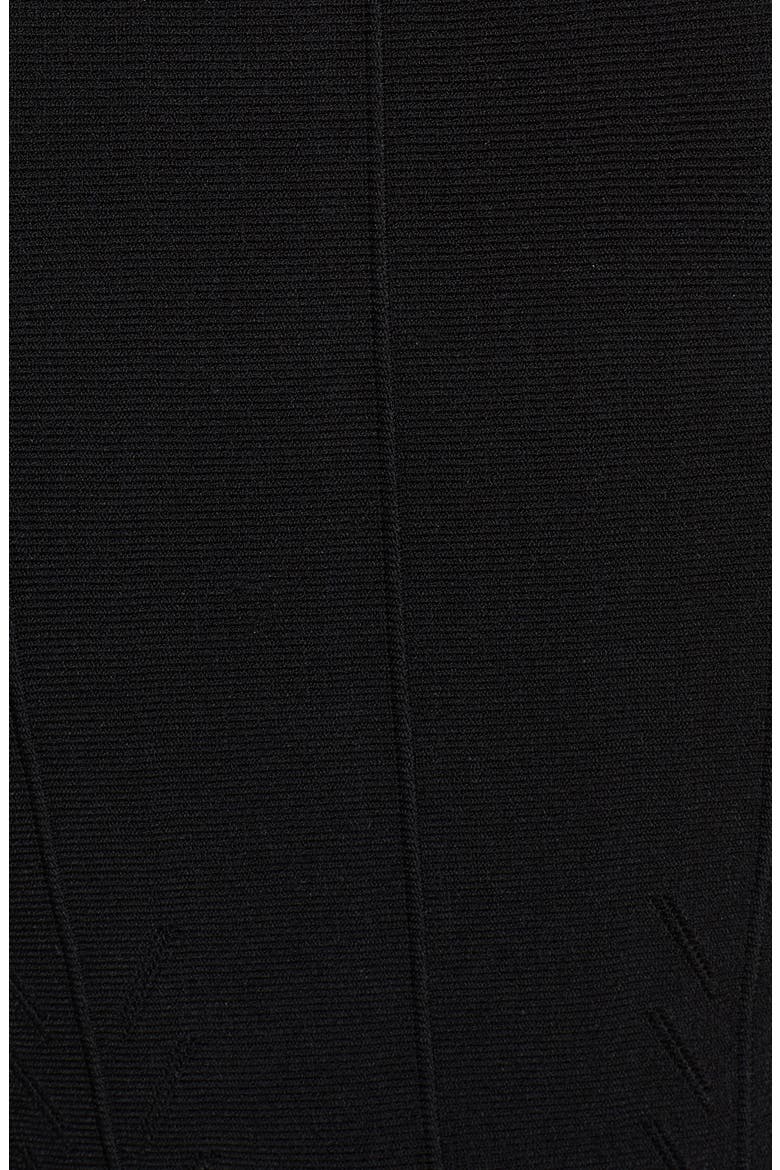 Alexander McQueen Cutout Scallop Hem Midi Sweater Dress, Alternate, color, BLACK