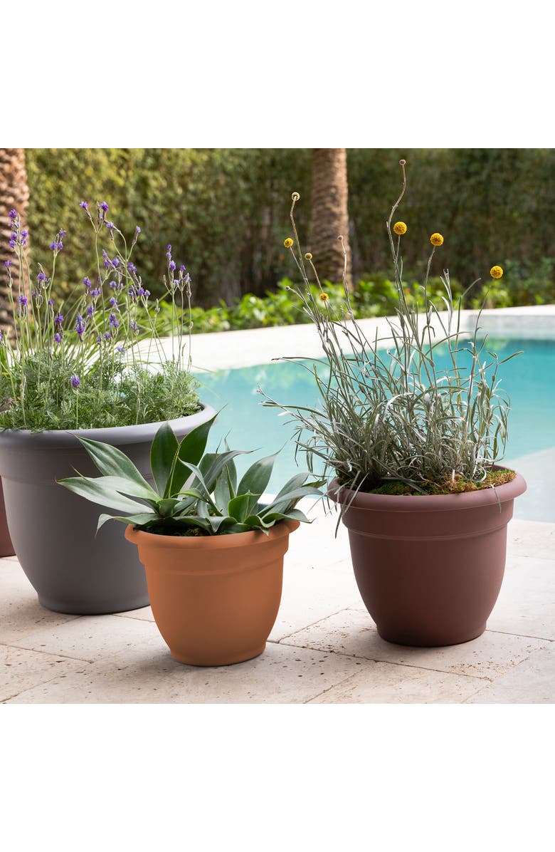 Bloem Fiskars Bloem 12 Inch Ariana Planter With Selfwatering Grid, Color Clay, Alternate, color, Brown