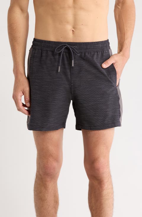 Colorblock Stretch Compression Swim Shorts