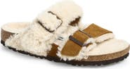 Birkenstock Arizona Genuine Teddy Shearling Lined Slide Sandal