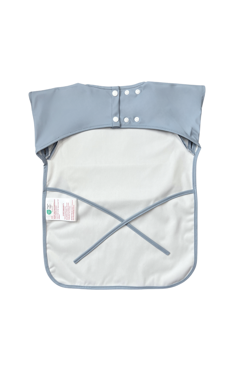 Premium Classic High-Pocket Short Sleeve Bib Smock, Alternate, color, LUNA BLUE Size 1T-6T