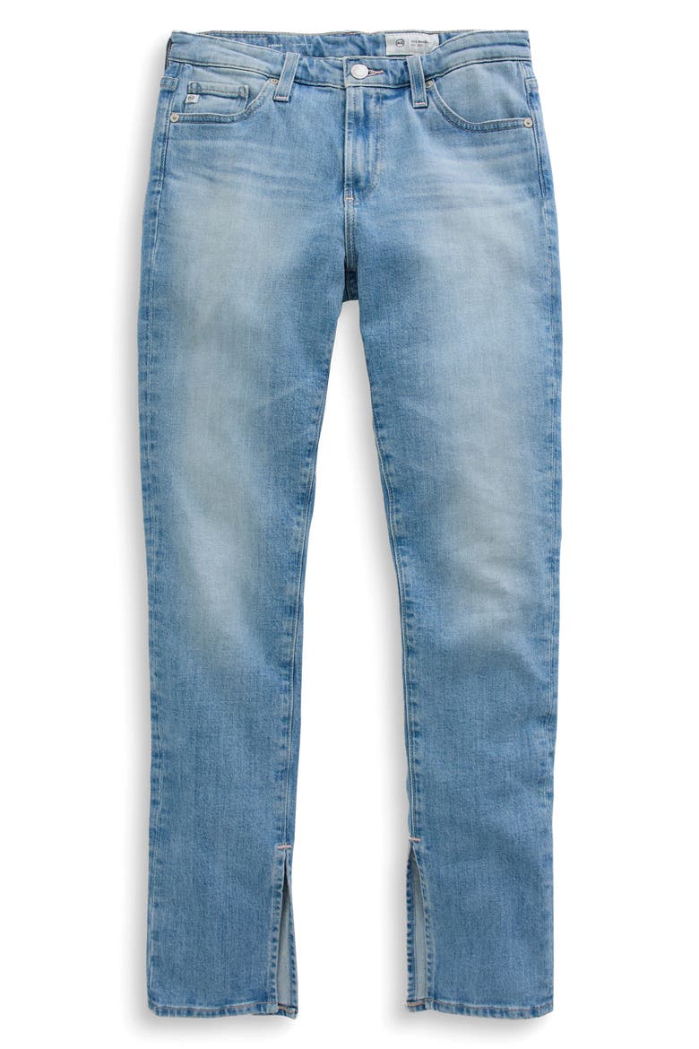 Prima Split Hem Low Rise Cigarette Jeans, Alternate, color, CRUISER
