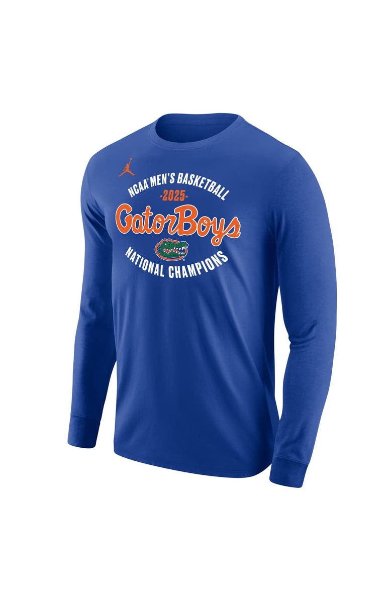 Jordan Brand Men's Jordan Brand Royal Florida Gators 2025 NCAA Men's Basketball National Champions GatorBoys Long Sleeve T-Shirt, Alternate, color,