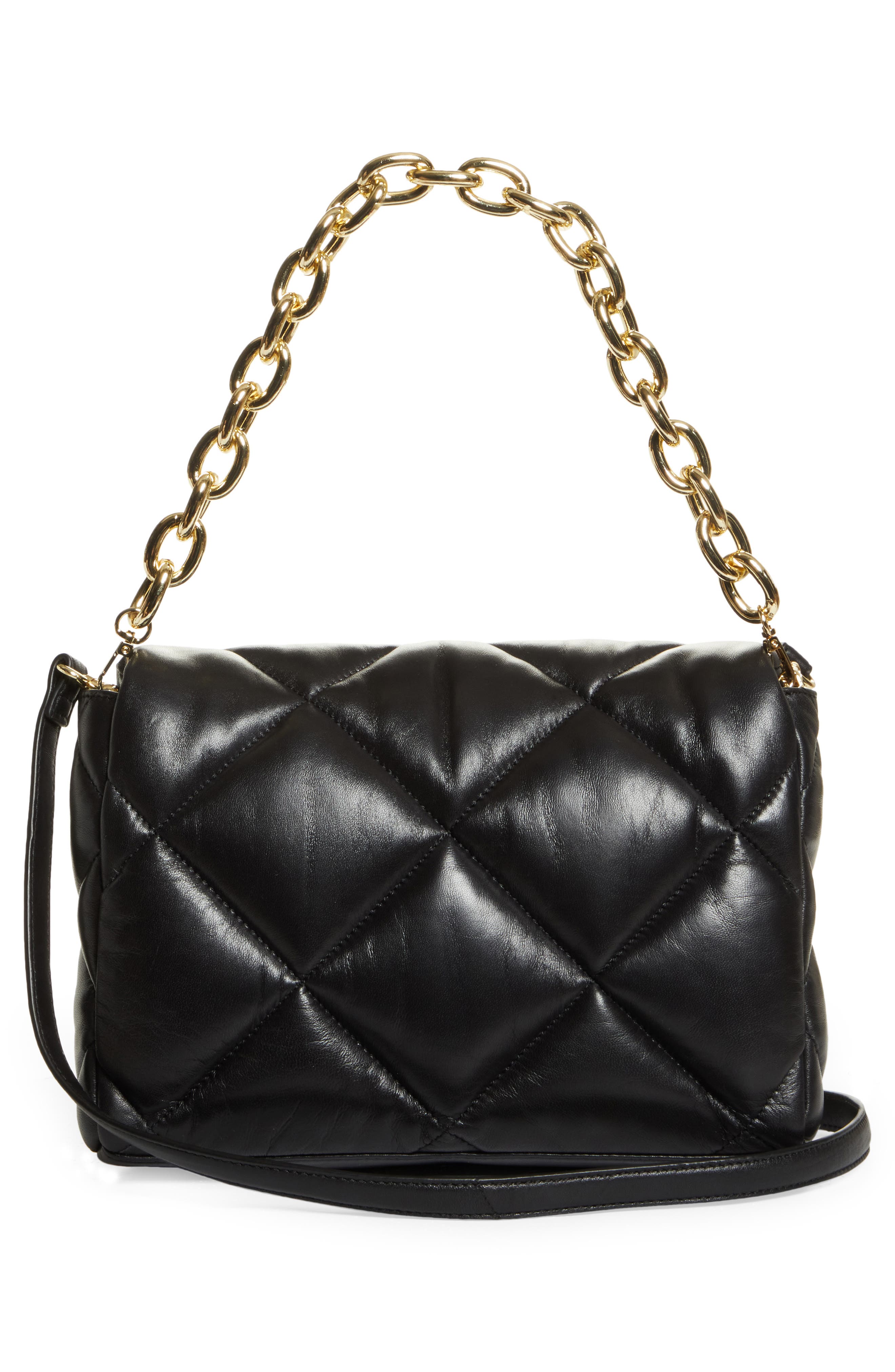 Stand Studio Brynnie Quilted Lambskin Leather Convertible Clutch, Alternate, color, 