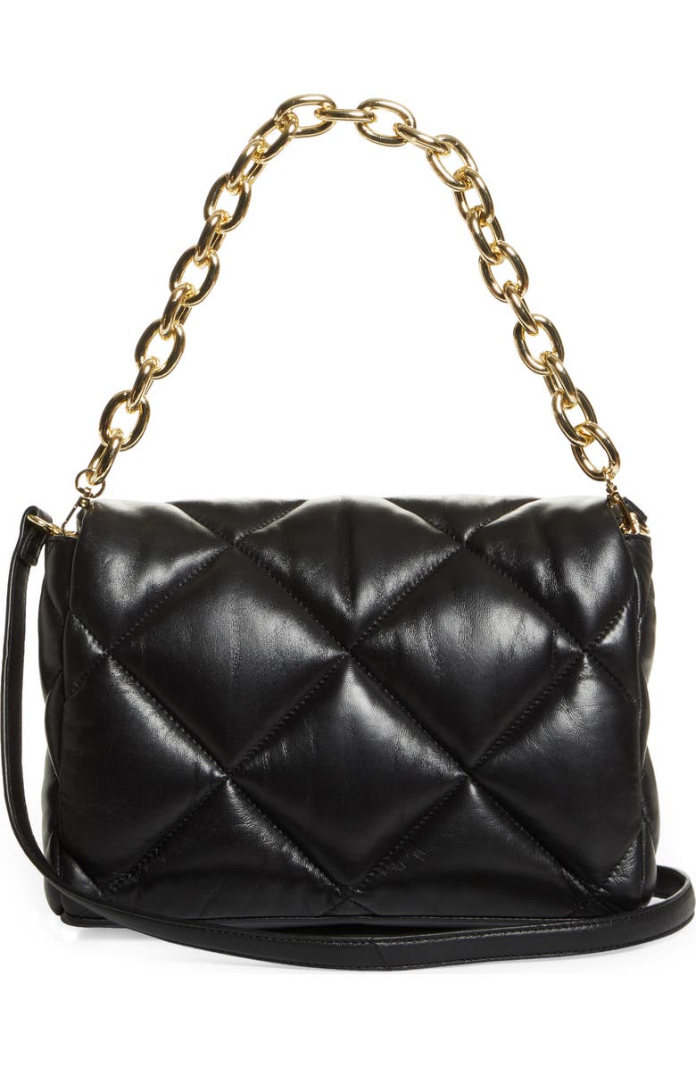 Stand Studio Brynnie Quilted Lambskin Leather Convertible Clutch, Alternate, color,