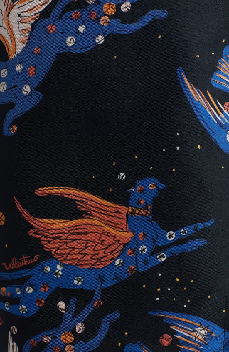 Valentino Garavani Valentino Utopia World Silk Bermuda Shorts, Alternate, color,