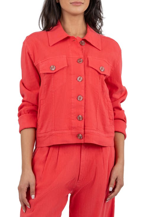 Julia Linen Blend Trucker Jacket