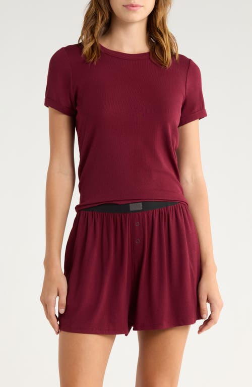 Lunya Ribbed Short Pajamas In Red