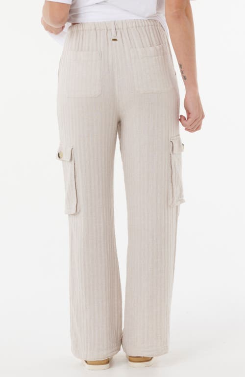 Rip Curl Oceanic Textured Stripe Cargo Pants In Neutral