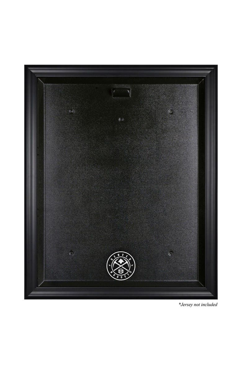 FANATICS AUTHENTIC Denver Nuggets Framed Black Team Logo Jersey Display Case, Main, color, 