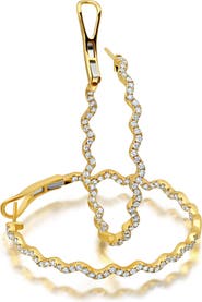 Graziela Rio Diamond Outside Hoop Earrings