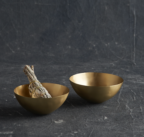 The Collective Bowls Extra Small Set Of 4 In Brass