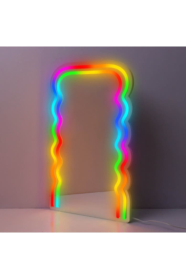 Neon Art Infinity Lights Wall & Desk Sign-Wave Mirror, Main, color, None