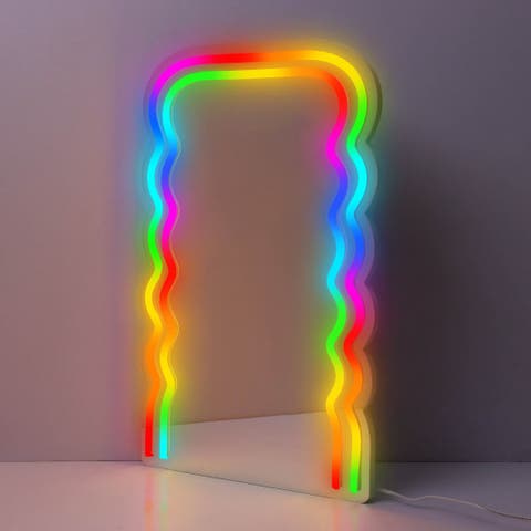 Neon Art Infinity Lights Wall & Desk Sign-Wave Mirror