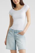 BP. Lace Trim Cotton Blend T-Shirt