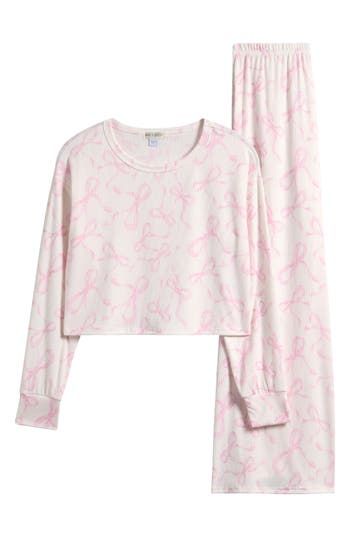 Ava & Yelly Kids' Fitted Long Sleeve Top & Leggings Set In Multi