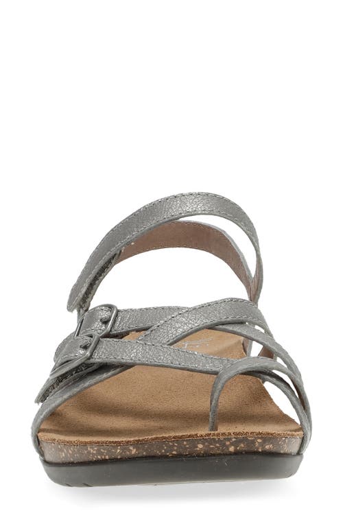 Dansko Roslyn Sandal In Antique Silver Metallic