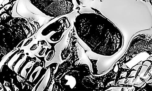 Samuel B. Sterling Silver Skull & Snake Ring In Silver