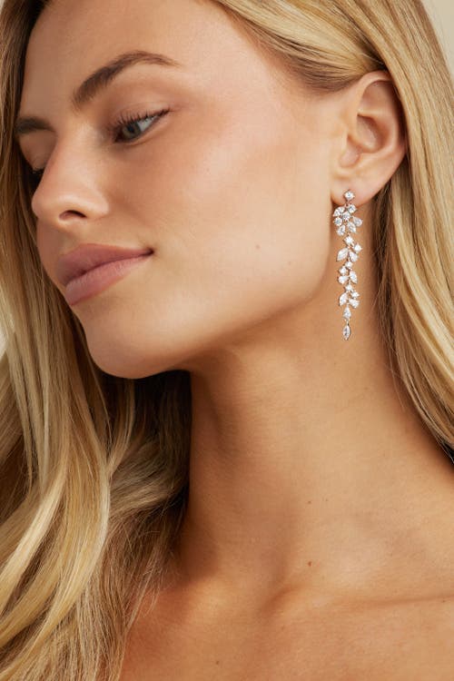 Untamed Petals Trixie Crystal Drop Earrings In Metallic