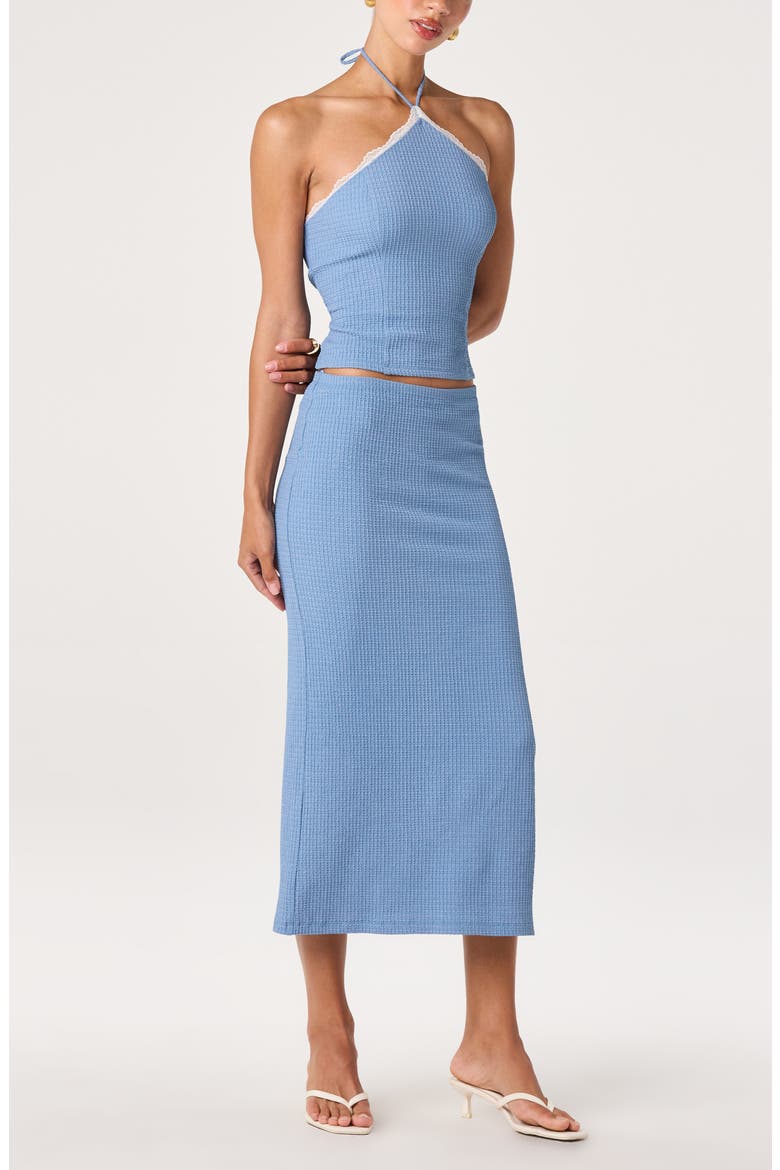 Milana Rib Midi Skirt, Alternate, color, BLUE