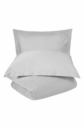 Superior Solid 300 Thread Count Sateen Duvet Cover & Shams Set