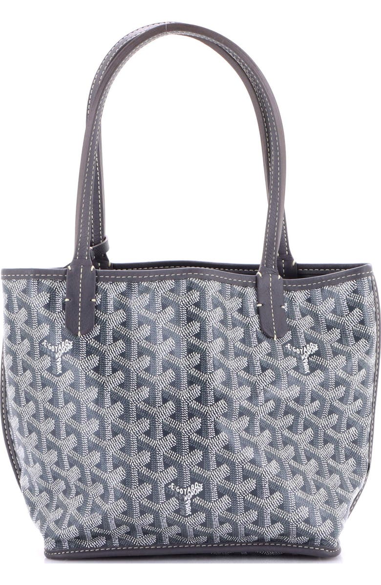 Pre-Owned Goyard Anjou Reversible Tote Coated Canvas Mini, Main, color, Gray