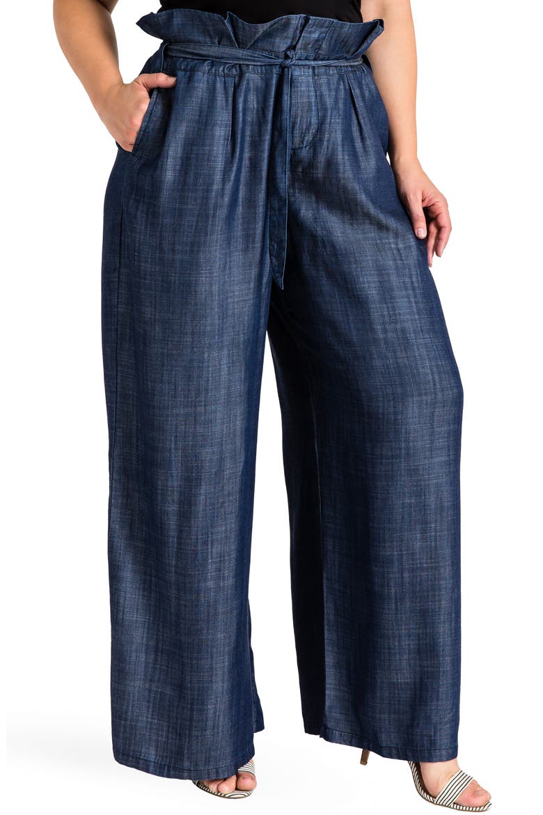 Cleo Wide Leg Pants, Main, color, DARK BLUE
