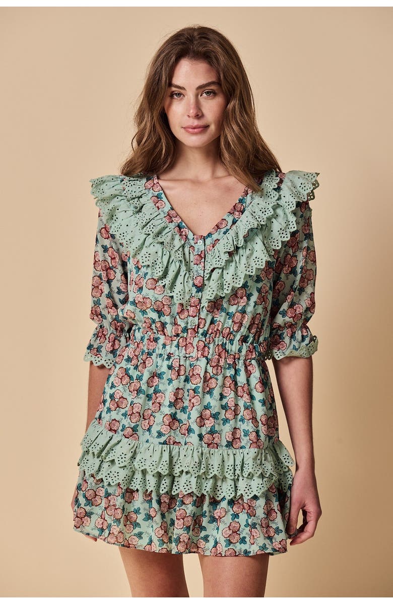The Shirt by Rochelle Behrens The Nicky Dress, Main, color, Aqua