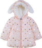 Rokka&Rolla Soft Fleece Lined Bunny Puffer Jacket