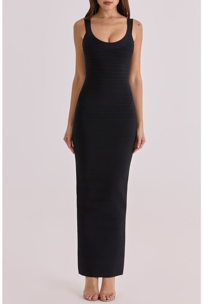 The OG Bandage Maxi Dress, Main, color, WHITE BLACK