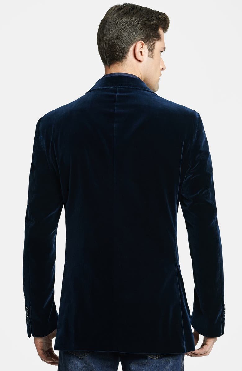 FERRAGAMO Salvatore Ferragamo Velvet Two-Button Blazer, Alternate, color, 