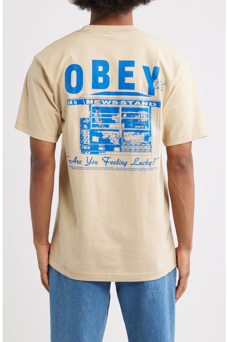 Newstand Graphic T-Shirt, Alternate, color, SAND