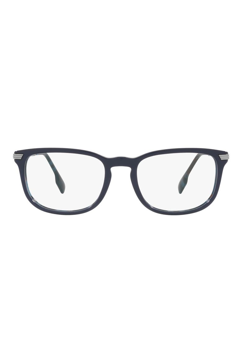 Cedric 54mm Rectangular Optical Glasses, Main, color, NAVY