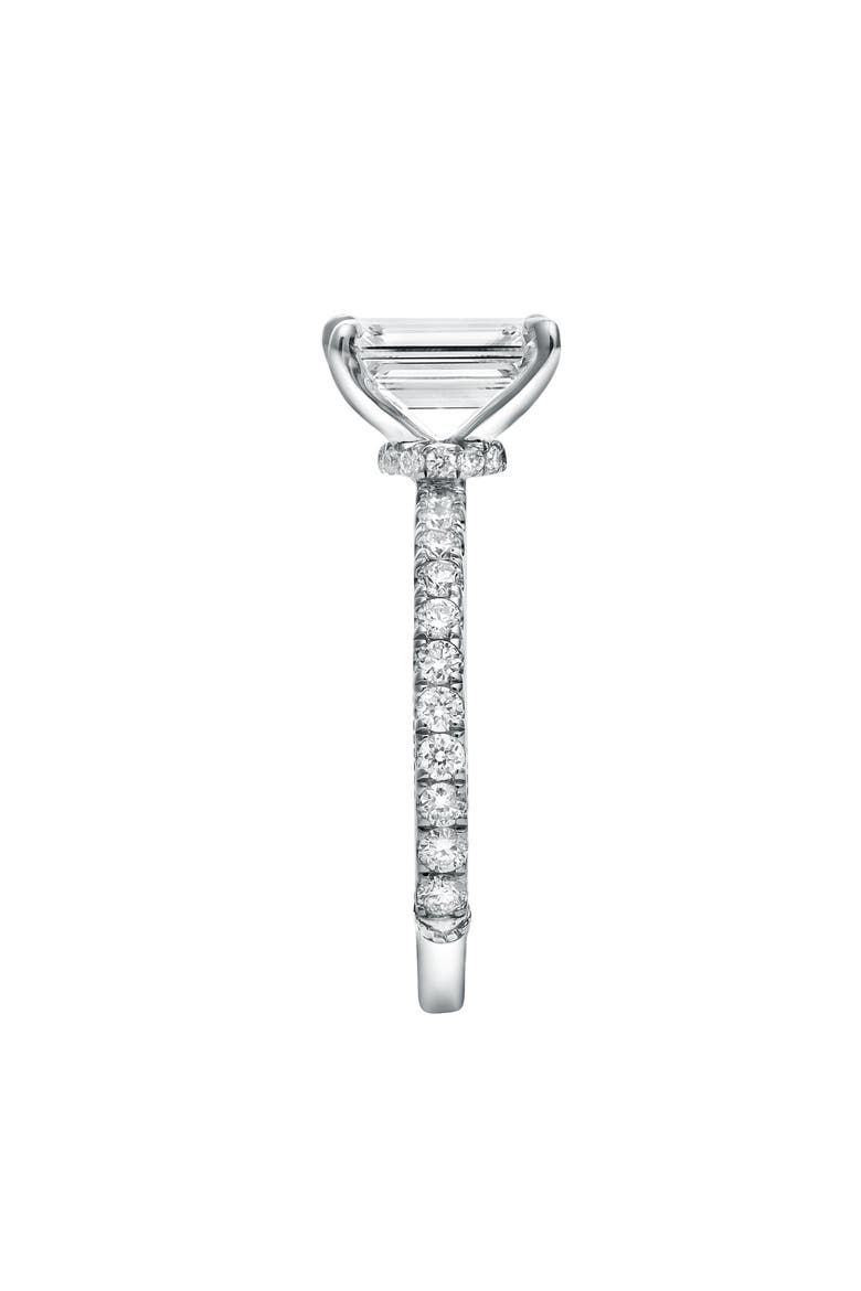 Kiara 14K Gold Emerald Cut Lab Grown Diamond Engagement Ring - 2 ct, Alternate, color, 14K White Gold