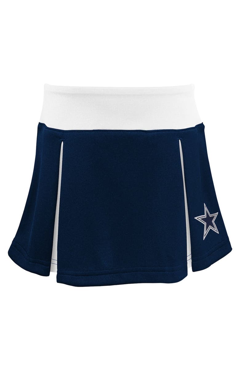 Outerstuff Girls Toddler Navy Dallas Cowboys Spirit Cheer Two-Piece Cheerleader Set with Bloomers, Alternate, color, Navy