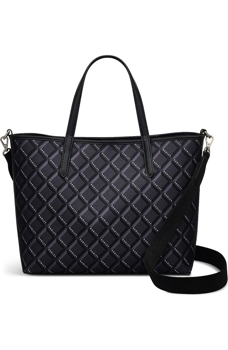 Radley Southwell Gardens Geo Tote Bag, Main, color, Black