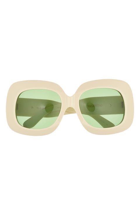 50mm Polarized Square Sunglasses