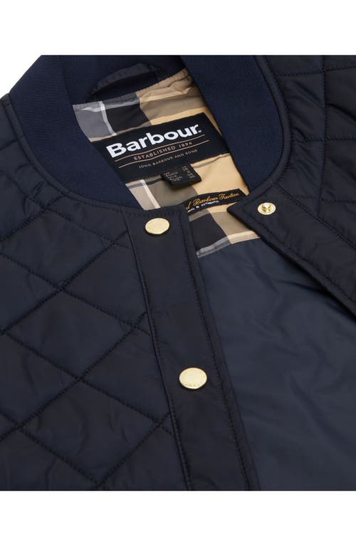 Barbour Wetherby Diamond Quilted Bomber Jacket In Red