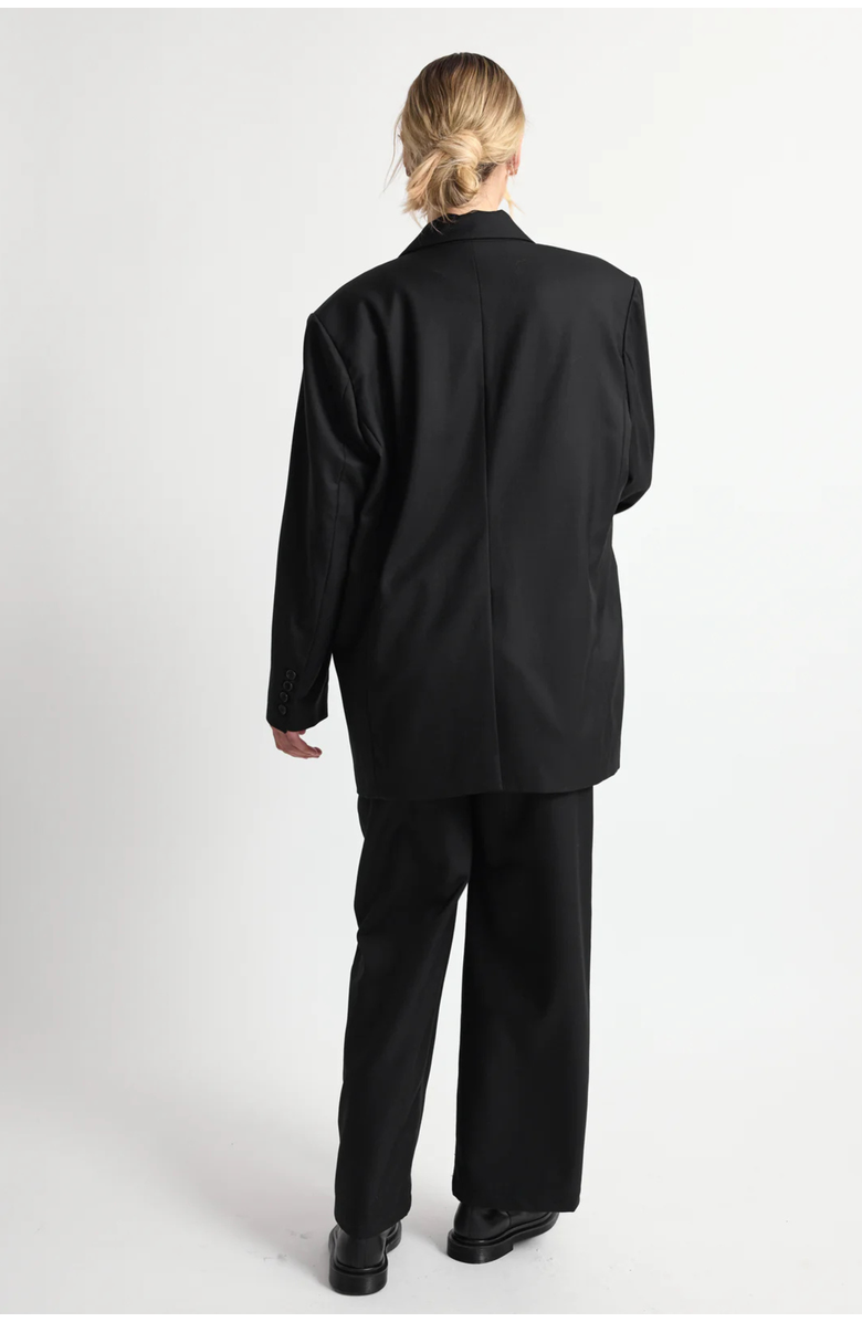 Almina Concept Oversized Double Button Blazer, Alternate, color, Black