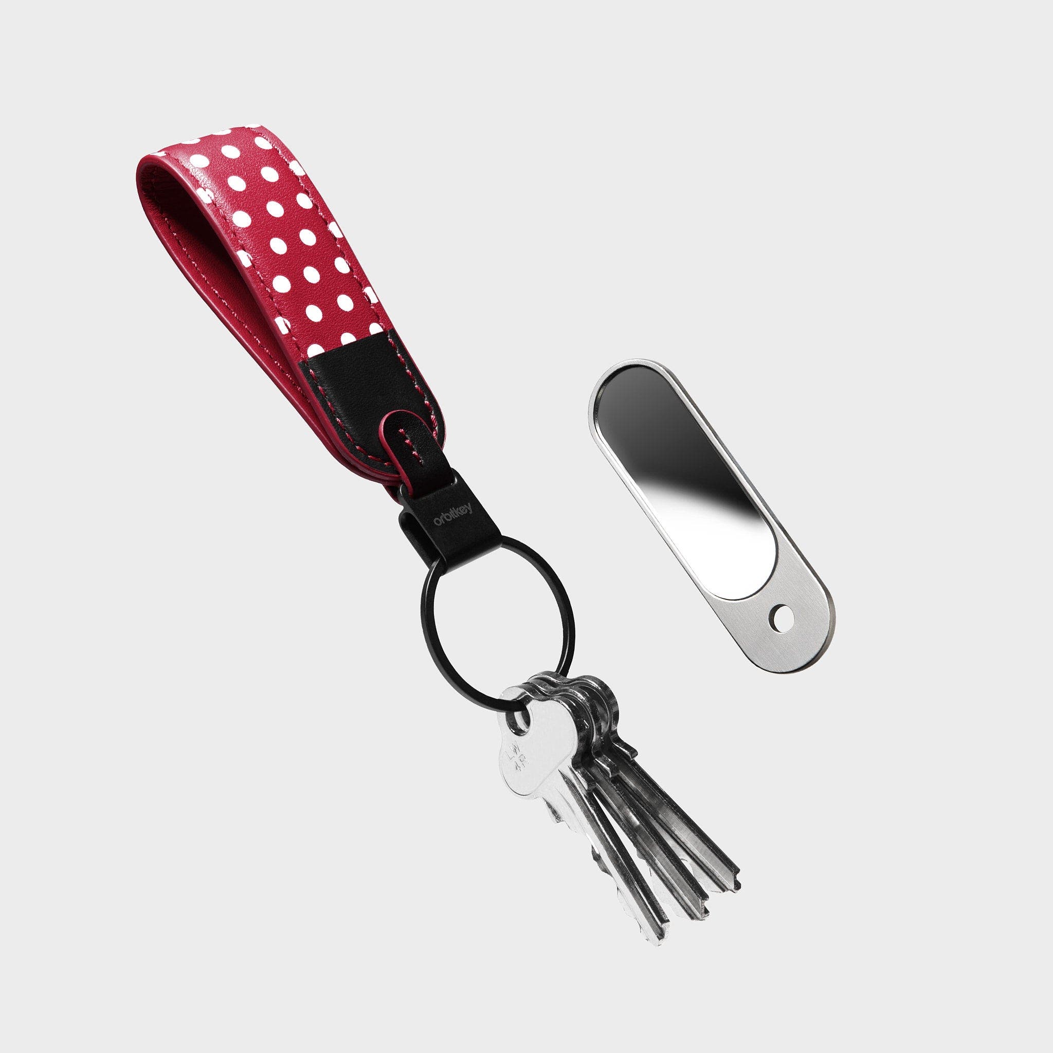 Orbitkey Disney Loop Keychain +  Nail File Mirror Kit, Alternate, color, Minnie Mouse