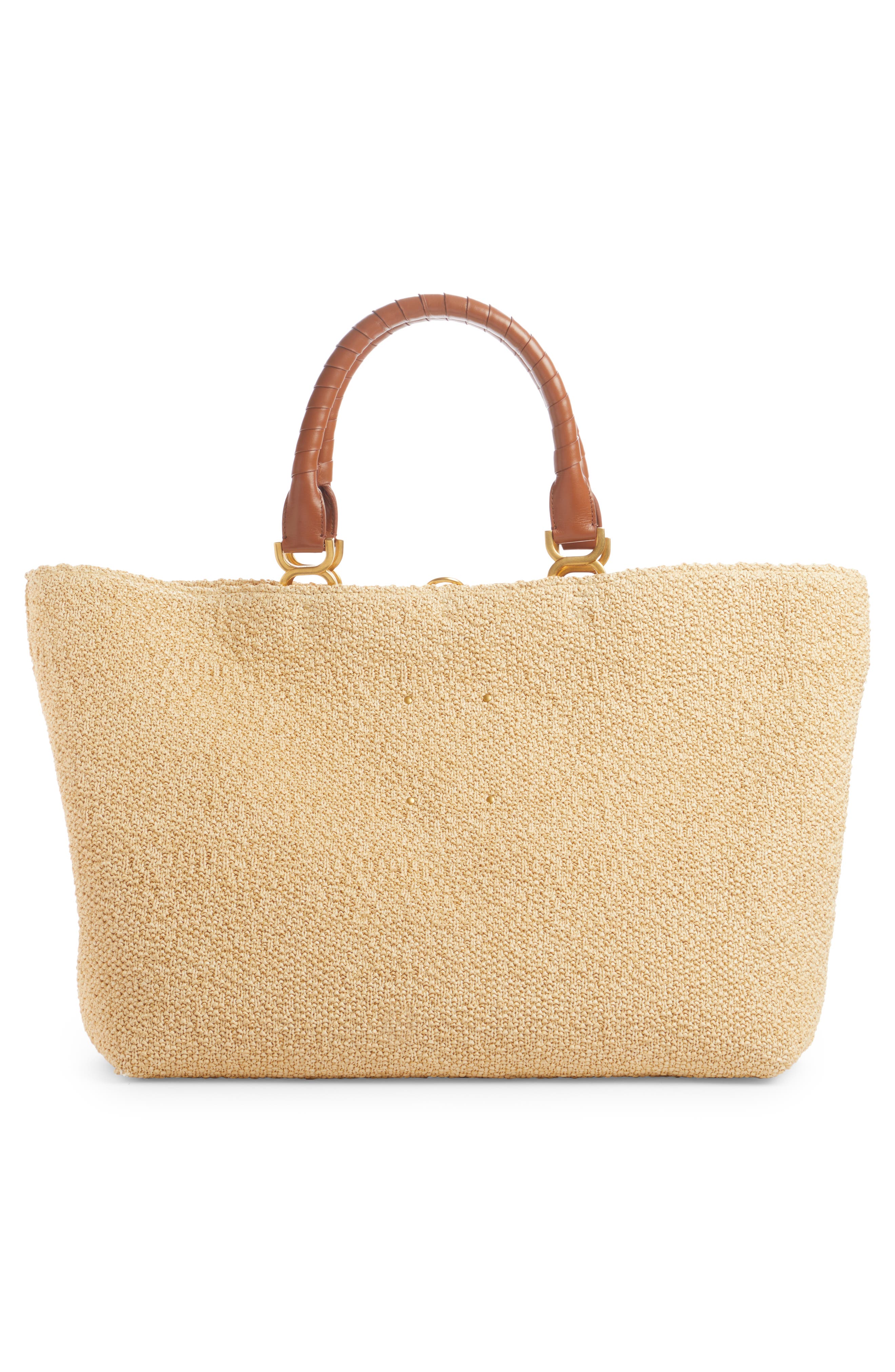Chloé Large Marcie Raffia Tote, Alternate, color, 
