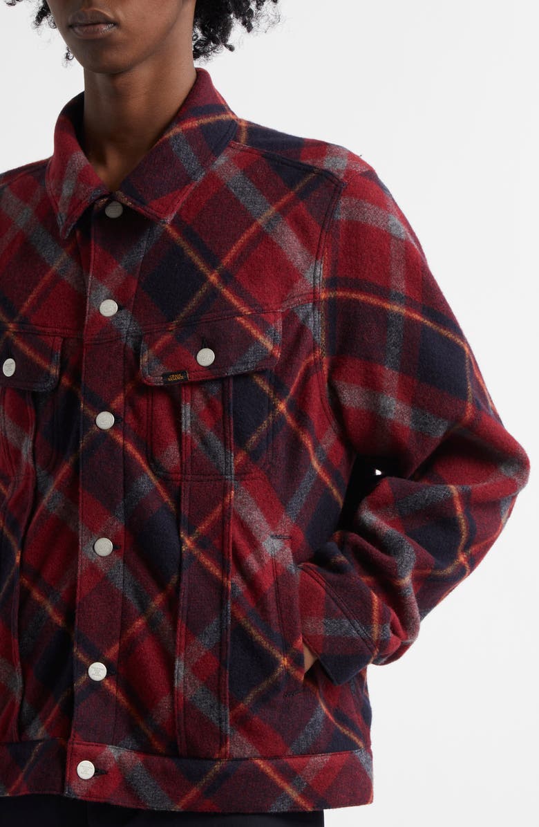 Undercover Check Wool Blend Mosser Jacket, Alternate, color,