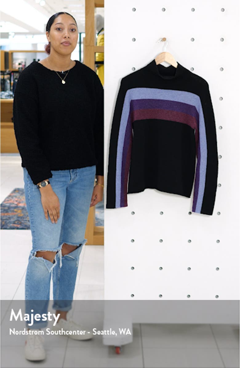 Stripe Detail Mock Neck Sweater, sales video thumbnail