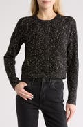 Lucky Brand Metallic Speckled Bouclé Cardigan